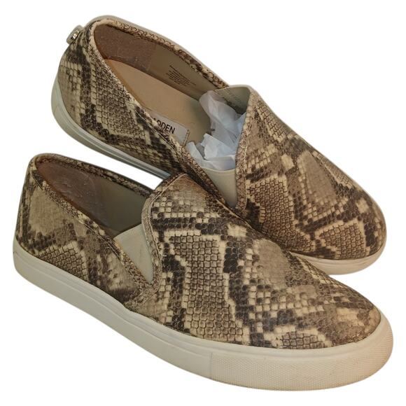 Steve Madden Safari Snake Print Slip-On Sneakers - Size 10 - Picture 2 of 7